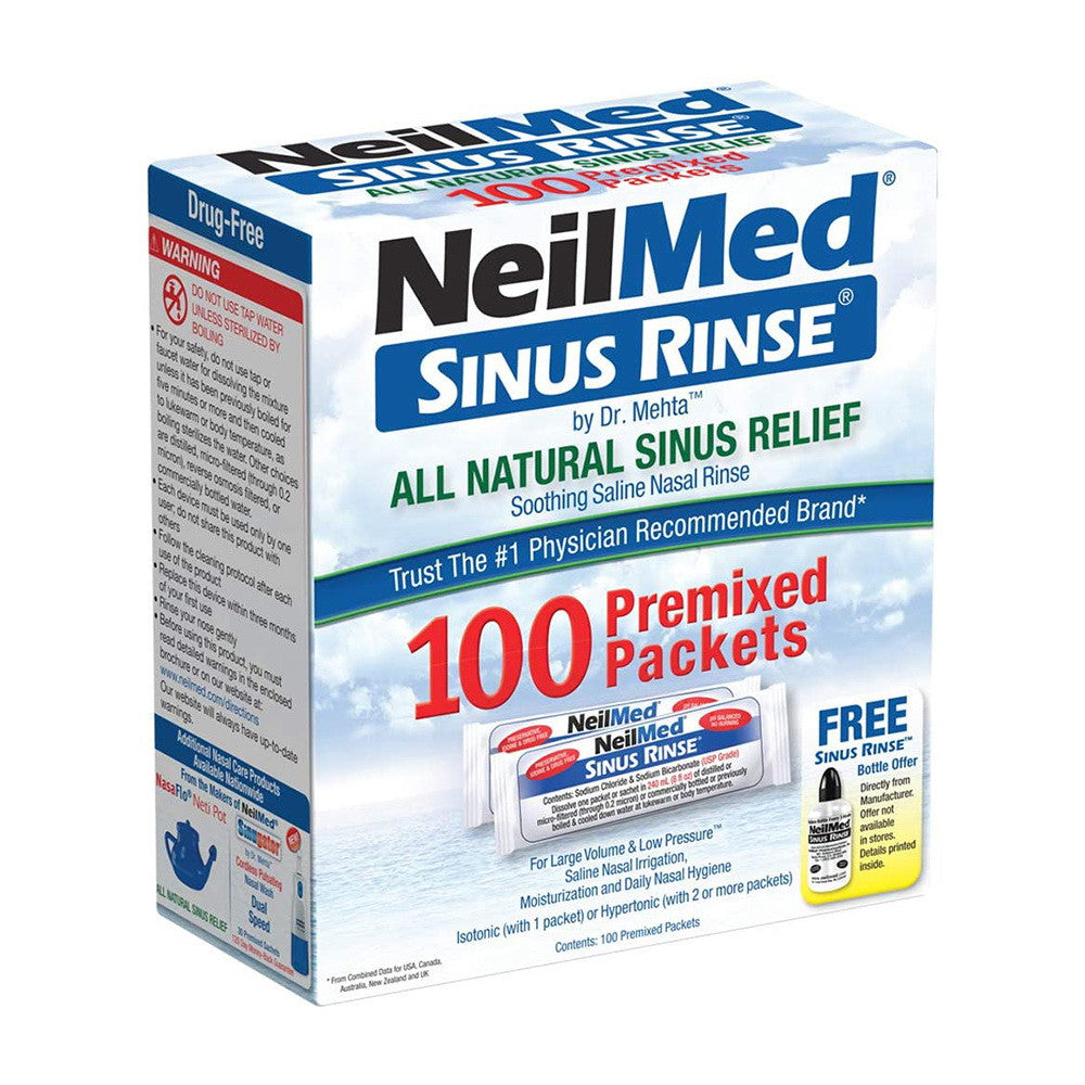 Neilmed Sinus Rinse Allergy And Sinus Premixed Packets, 100 Ea